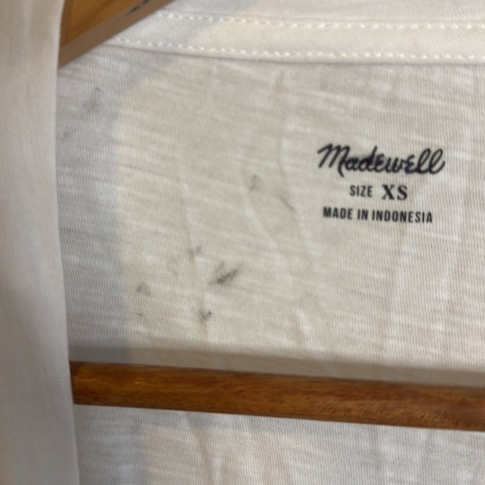 Madewell V Neck TShirt Womens‎ Size XS White - Picture 6 of 9